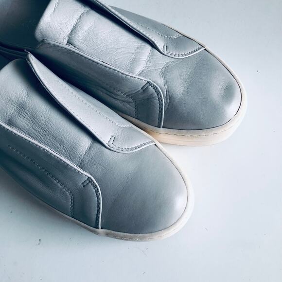 J Slides 'Alara' Women's  8 Slip On Sneaker Mule Gray Leather Clog Slide - Picture 10 of 11